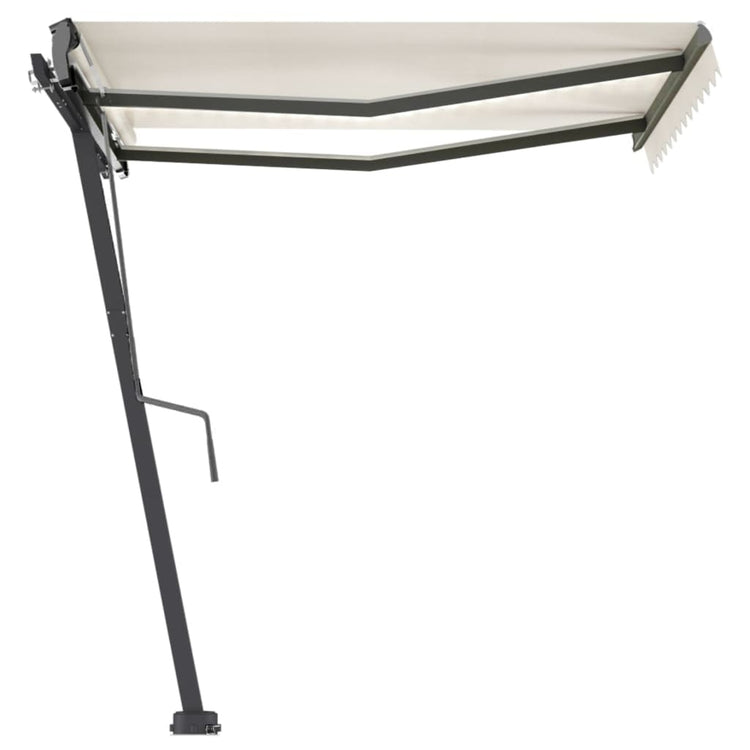Vidaxl Luifel extensible manuellement avec la Crème LED 300x250 cm -Colored