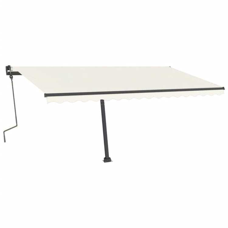 Vidaxl Luifel extensible manuellement avec la Crème LED 400x300 cm -Colored