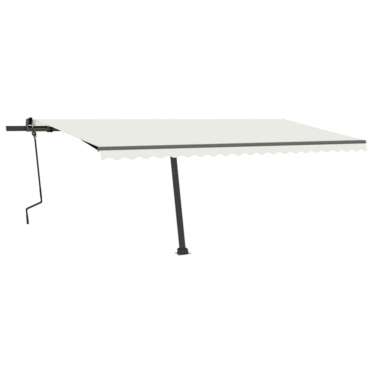 Vidaxl Luifel extensible manuellement avec la Crème LED 500x350 cm -Colored