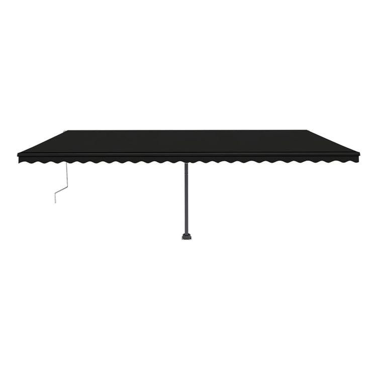 Vidaxl Luifel automatique avec un capteur LED et de vent 600x350 cm anthracite