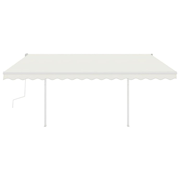 Vidaxl Luifel extensible manuellement avec LED 4x3 M Cream -Colored