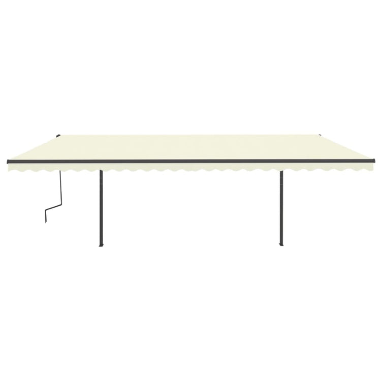 Vidaxl Luifel est automatiquement extensible avec des poteaux 6x3,5 M CRAME -COLORES