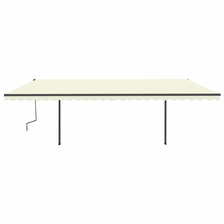 Vidaxl luifel automatique avec led et capteur de vent 6x3,5 m crème -colored
