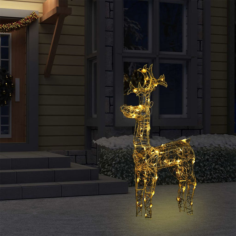Vidaxl Christmas Decorations Reindeer 90 LEDS 60X16X100 CM acrylique
