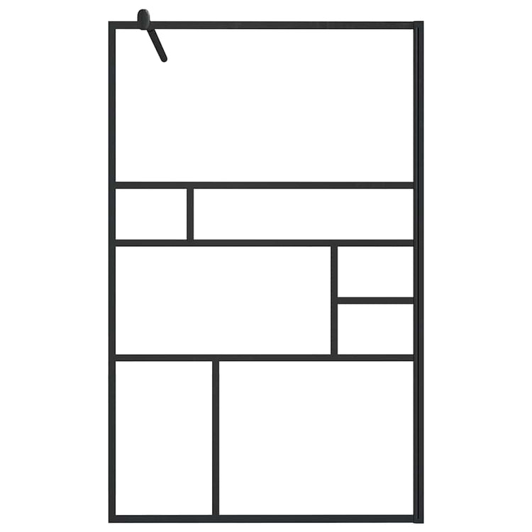 Vidaxl Walk-In Walk-In Walk Murn 100x195 cm esg-glas transparent et noir