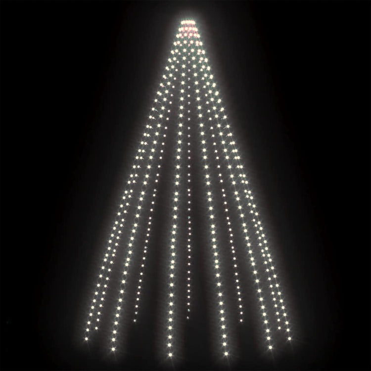 Éclairage d'arbre de Noël Vidaxl avec 500 LEDS blanc froid à l'intérieur de 500 cm