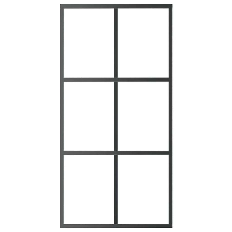 Vidaxl Porte coulissante 102x205 cm Verre ESG et noir en aluminium