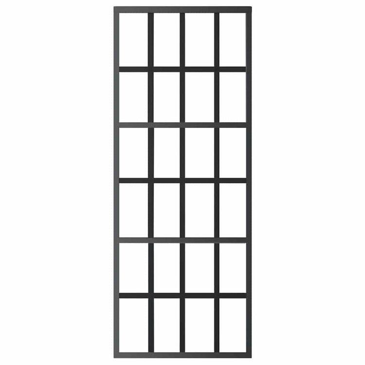 Vidaxl Porte coulissante 76x205 cm Verre ESG et noir en aluminium