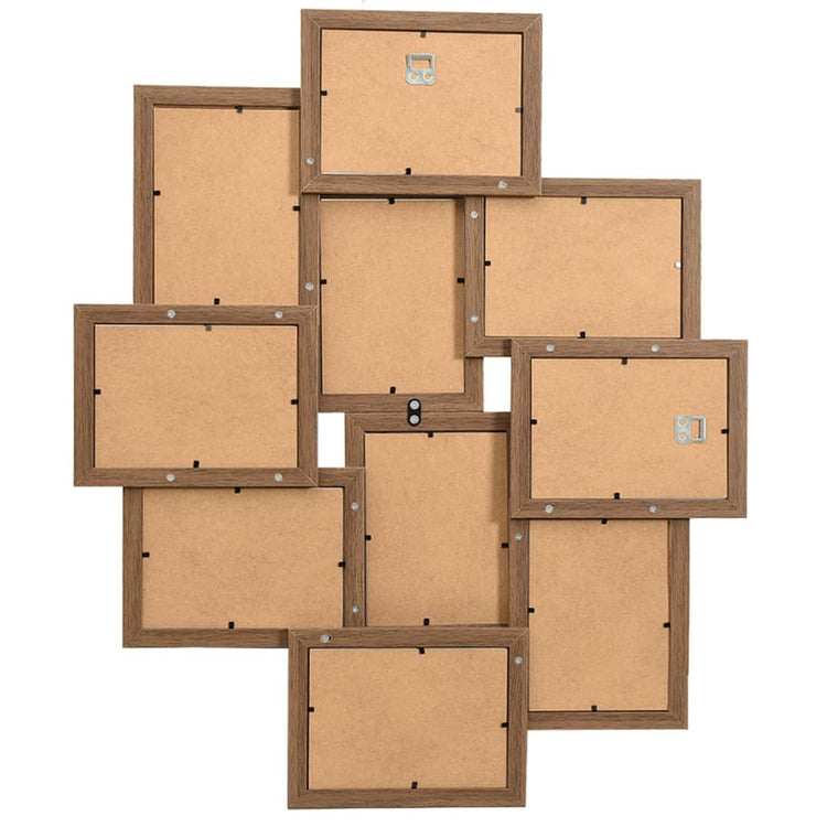 Cadre photo Vidaxl pour 10x (10x15 cm) Photo MDF Brun clair