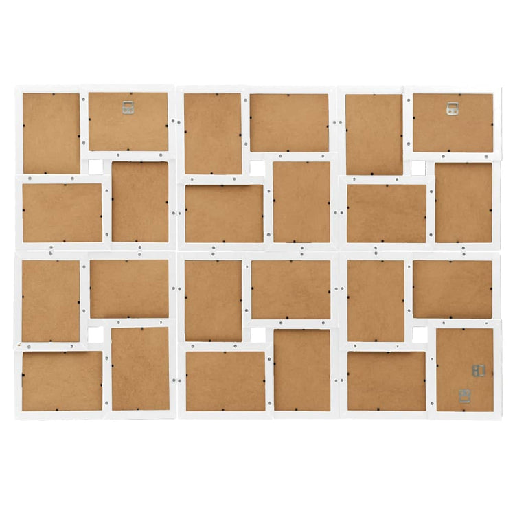 Vidaxl Photo Cadre pour 24x (13x18 cm) Photo MDF blanc