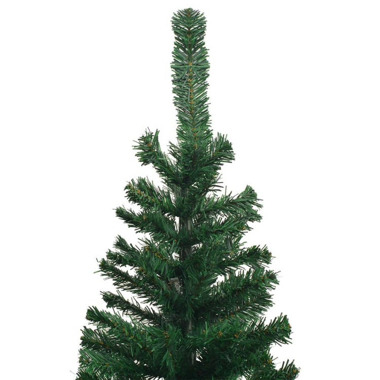 Vidaxl kunstkerstboom avec éclairage et balles de Noël l 240 cm vert