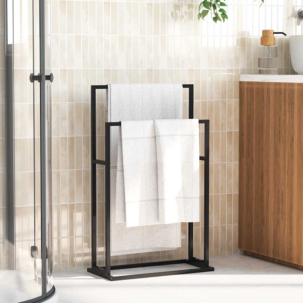 Rack de serviette vidaxl détaché 48x24x78,5 cm de fer noir