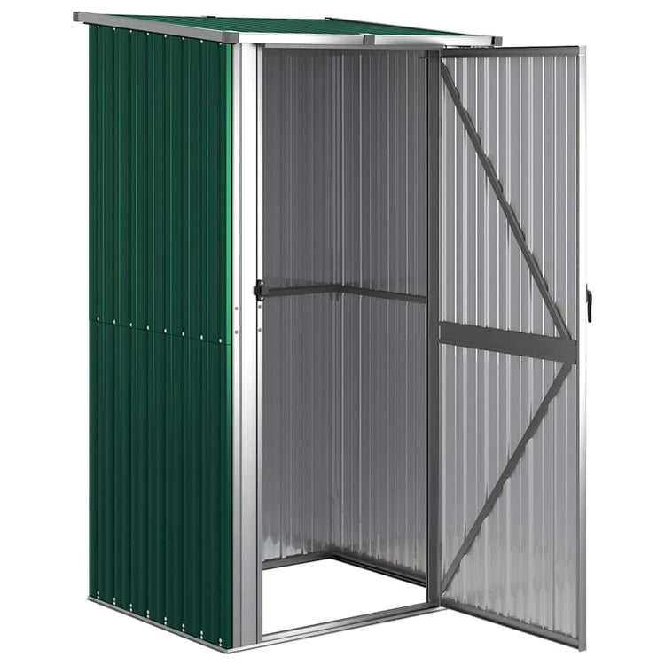 Vidaxl jardin hangar 118.5x97x209.5 cm en acier galvanisé vert