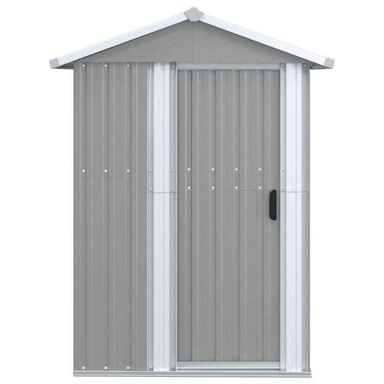 Vidaxl jardin hangar 126x97.5x177 cm gris en acier galvanisé
