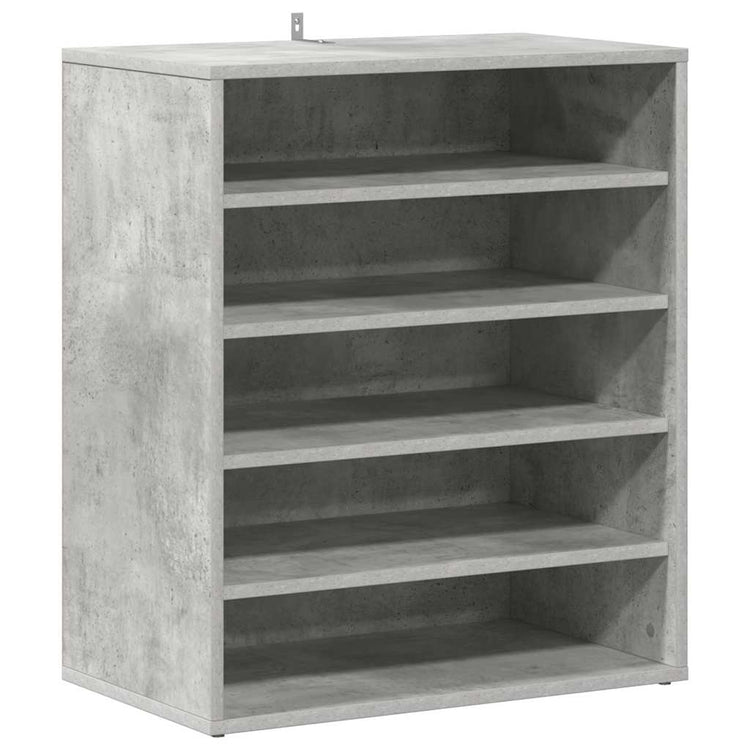 Armoire à chaussures Vidaxl 60x35x70 cm Betongrijs en bois transformé