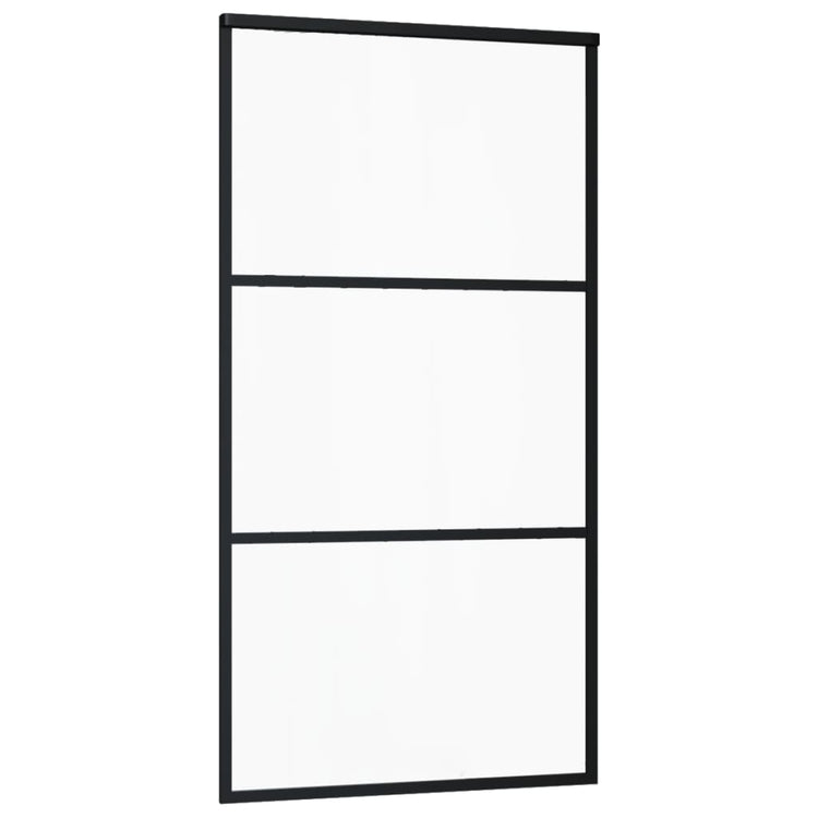 Vidaxl Porte coulissante avec pâte 102x205 cm en aluminium et verre ESG