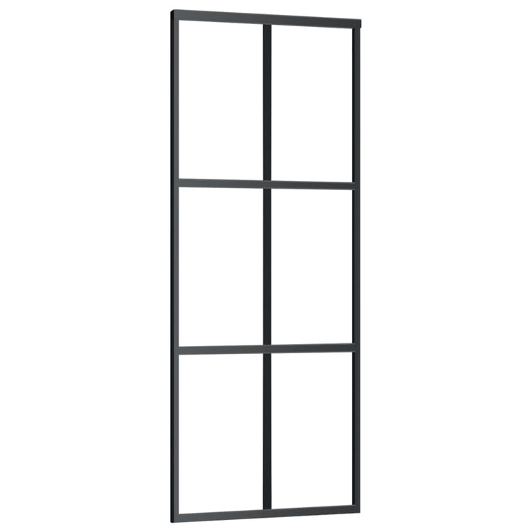 Vidaxl Porte coulissante avec pâte 76x205 cm en aluminium et verre ESG