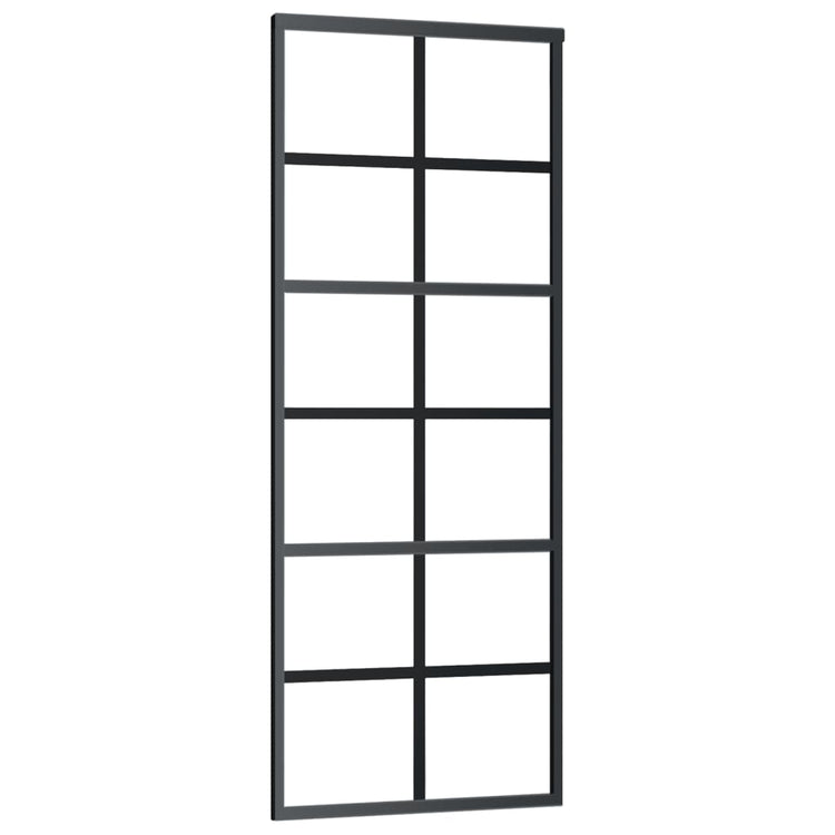 Vidaxl Porte coulissante avec pâte 76x205 cm en aluminium et verre ESG