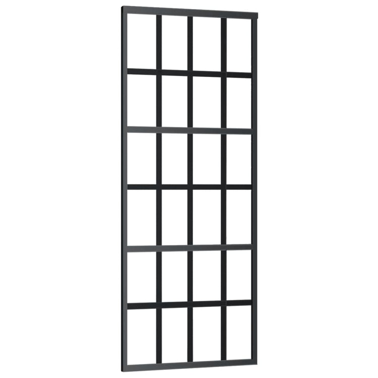 Vidaxl Porte coulissante avec pâte 76x205 cm en aluminium et verre ESG