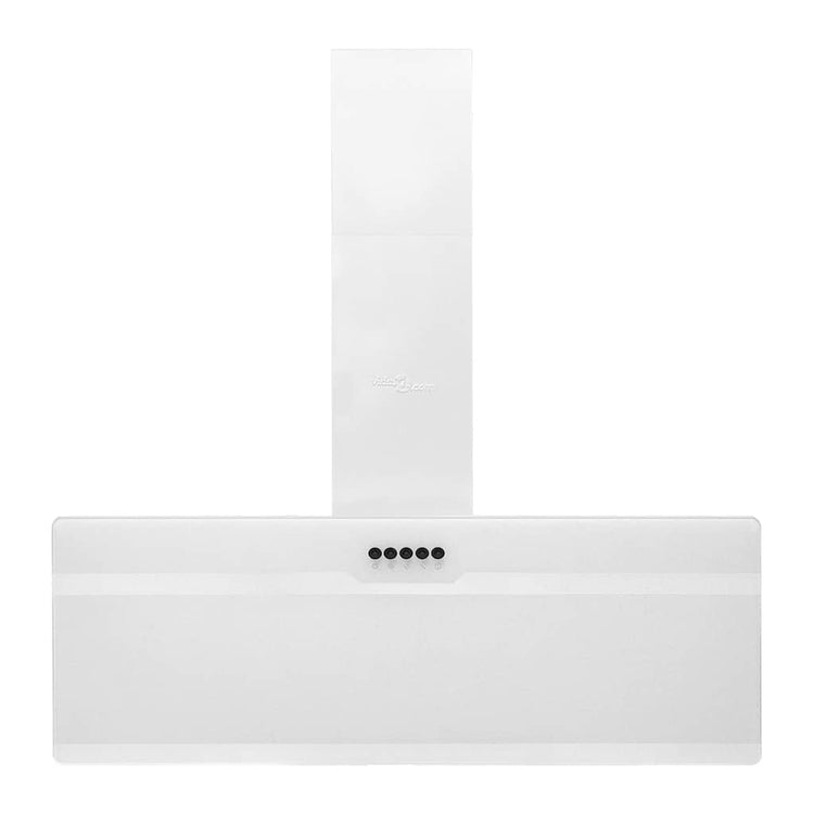 Capeur d'extracteur de paroi Vidaxl 90 cm en acier et verre trempé blanc
