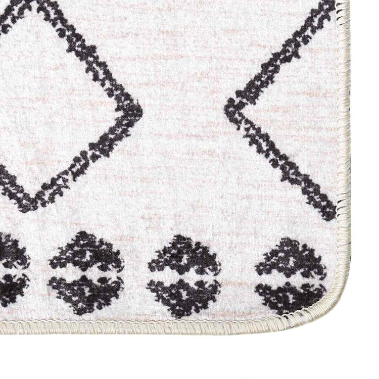 Tapis vidaxl Anti-slip lavable 120x180 cm noir et blanc