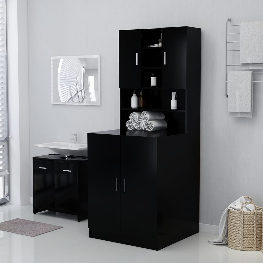 Vidaxl Washing Machine Cabinet noir