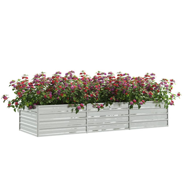 Vidaxl Planter surélevé 240x80x45 cm en acier galvanisé en acier