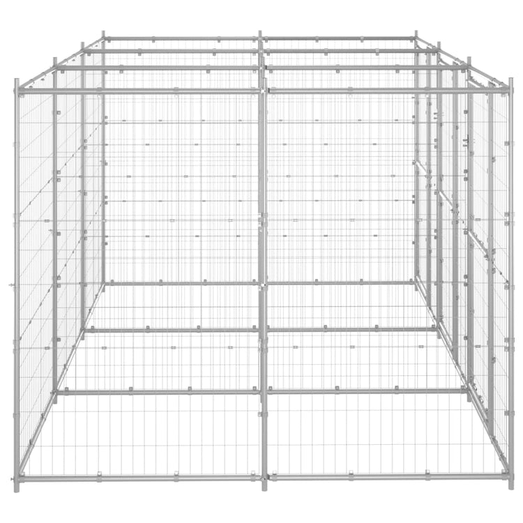 Vidaxl Dog Kennel 7,26 m² acier galvanisé