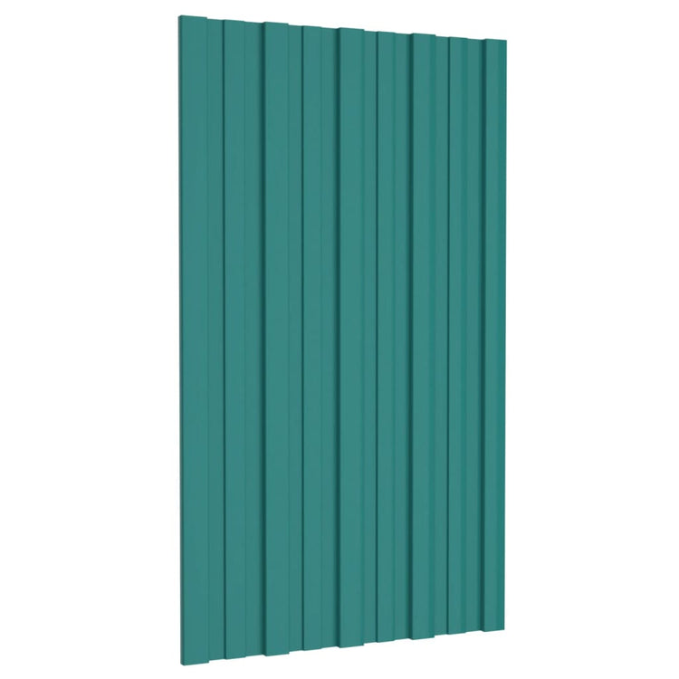 Panneaux de toit Vidaxl 36 ST 80x45 cm Galvanisé en acier vert