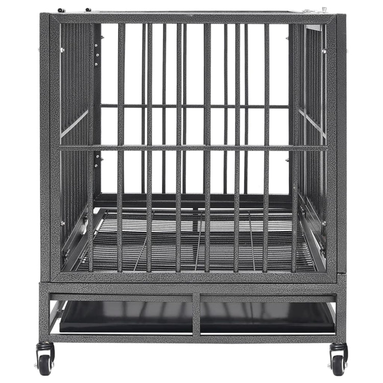 Vidaxl Dog Bank avec roues 102x72x85 cm en acier