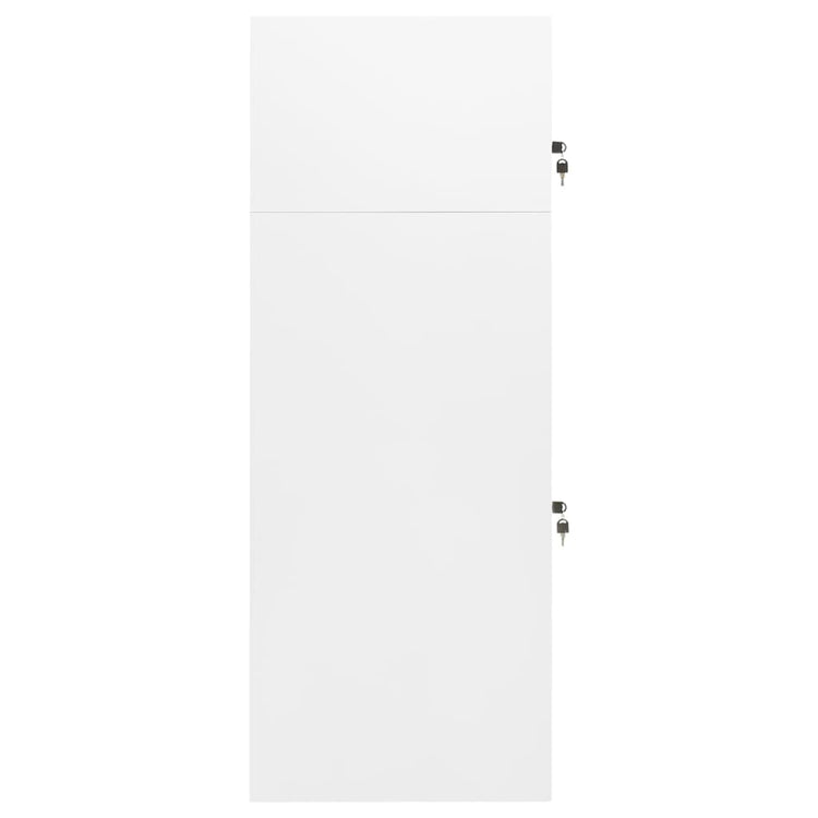 Armoire de selle Vidaxl 53x53x140 cm en acier blanc