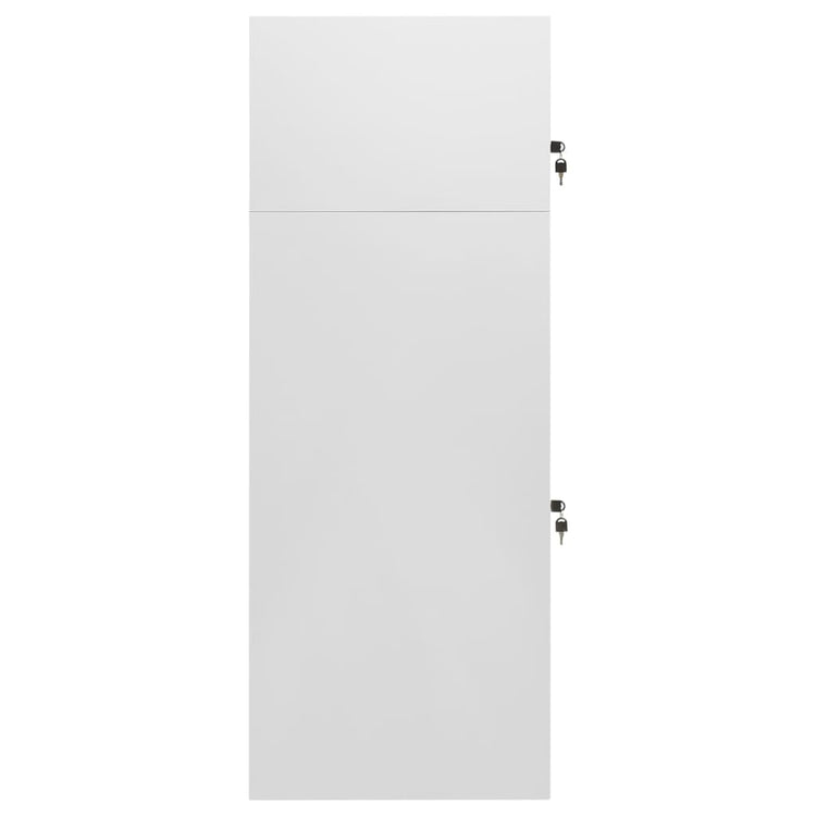 Armoire de selle Vidaxl 53x53x140 cm gris clair en acier