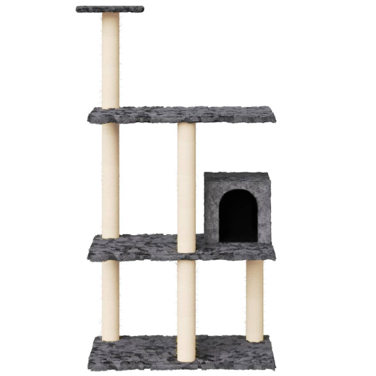 Vidaxl Cat Furniture avec Sisal Scratch Posts 119 cm Gris foncé