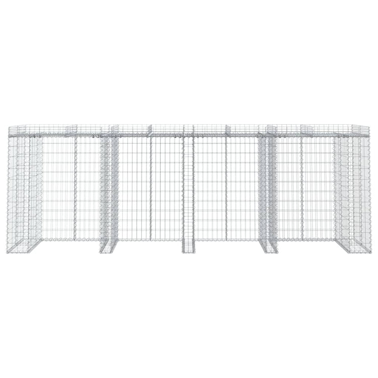 Vidaxl Schans Panier pour ordures Can 350x91x120 cm fer galvanisé