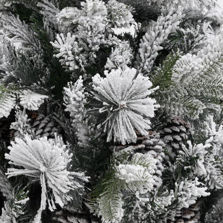 Vidaxl Christmas Tree avec des cornes de pin et neige de 225 cm en PVC et PE