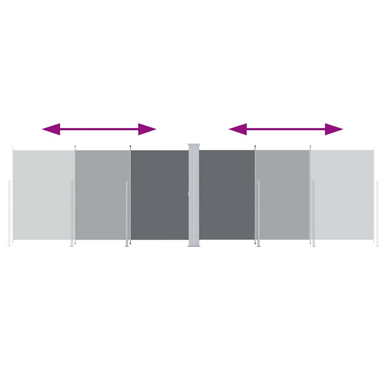 Pare-brise Vidaxl extensible 180x600 cm anthracite -colored