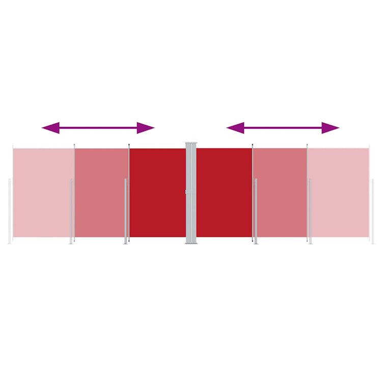 Pare-brise vidaxl extensible 200x600 cm rouge
