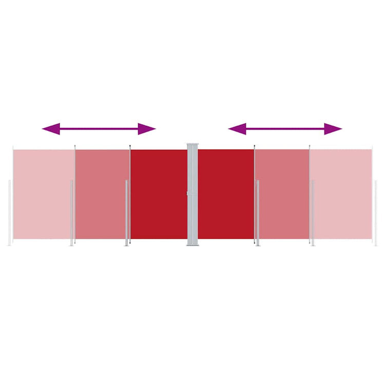 Pare-brise Vidaxl extensible 220x600 cm rouge