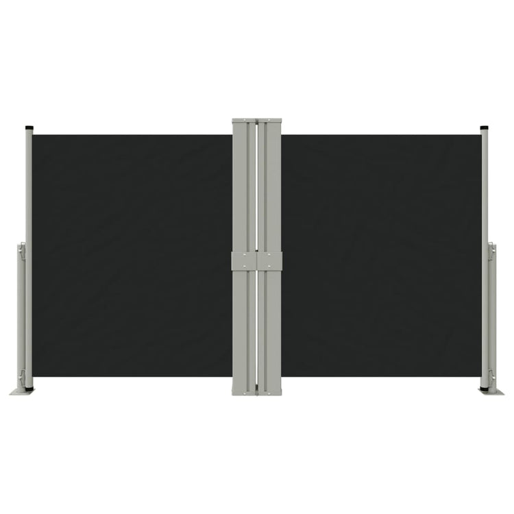 Pare-brise Vidaxl extensible 140x1200 cm noir