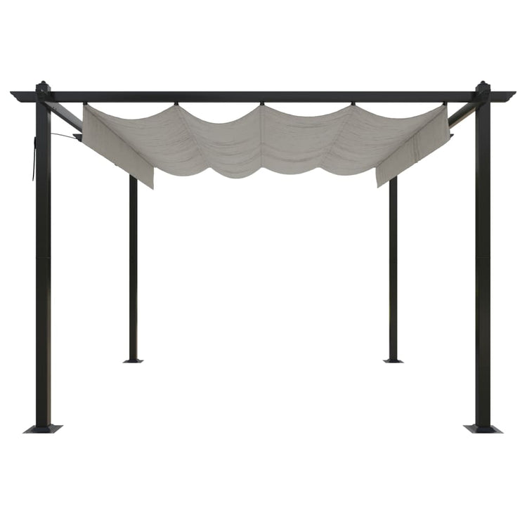 Vidaxl Garden Pracor avec toit extensible 3x3 M CRAME -COLORÉ