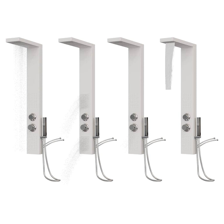 Système de panneaux de douche vidaxl aluminium blanc