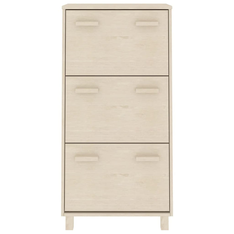 Armoire à chaussures vidaxl hamar 59.5x35x117 cm de pin miel marron