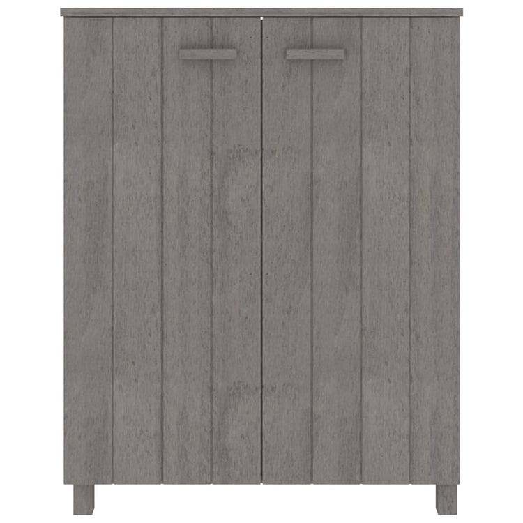 Armoire à chaussures vidaxl hamar 85x40x108 cm en pin massif gris clair