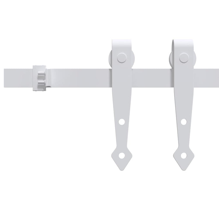 Ensemble de suspension Vidaxl pour la porte mini-sakiver 122 cm en acier en acier en carbone blanc