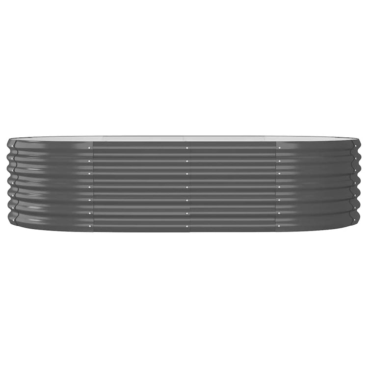 Vidaxl Planter 152x80x36 cm en poudre et en acier recouvert d'anthracite -colored