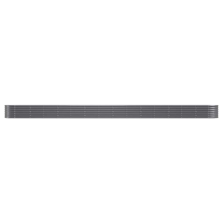 Boîte de planification Vidaxl 620x80x36 cm - Anthracite en acier recouvert de