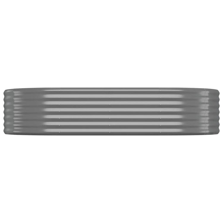 Boîte de planification de Vidaxl 175x100x36 cm en poudre et gris en acier recouvert