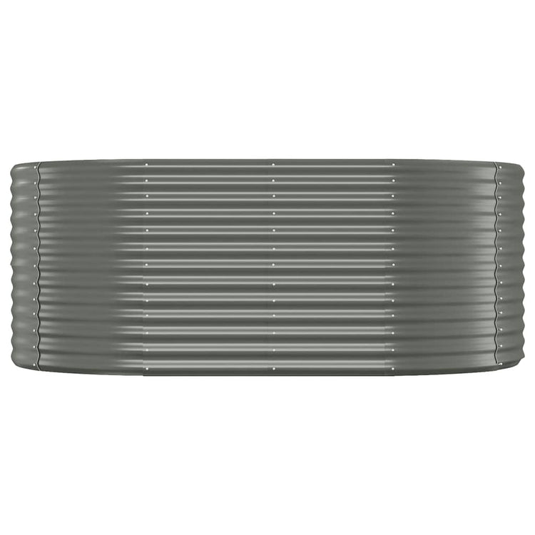 Boîte de planification de Vidaxl 175x100x68 cm en poudre et gris en acier recouvert