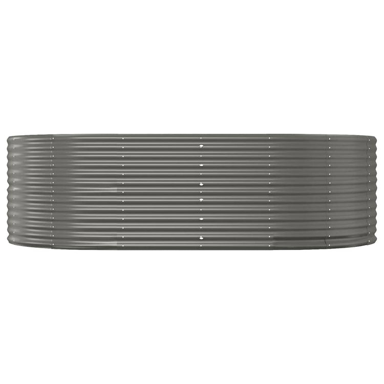Boîte de planification de Vidaxl 212x140x68 cm en poudre et gris en acier recouvert
