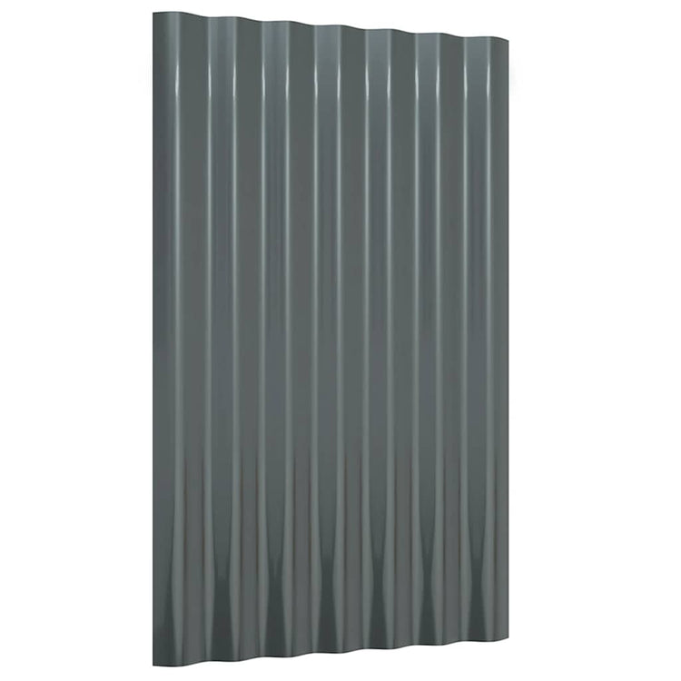 Panneaux de toit Vidaxl 36 ST 60x36 cm en poudre et en acier recouvert d'anthracite -colored